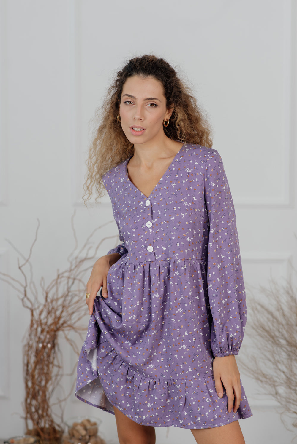 Robe ample avec boutons